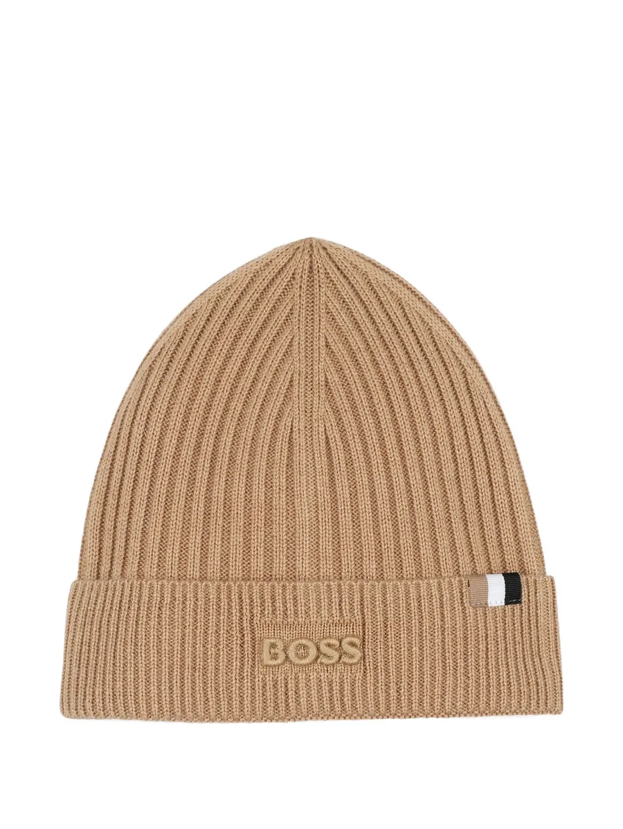 ribbed-knit beanie hat 1