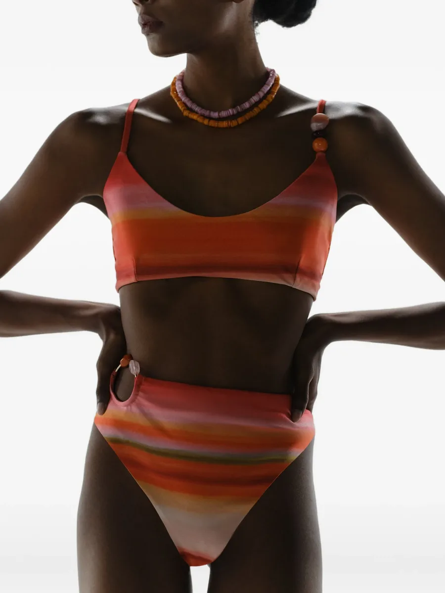 Itala ring-embellished bikini bottom 11