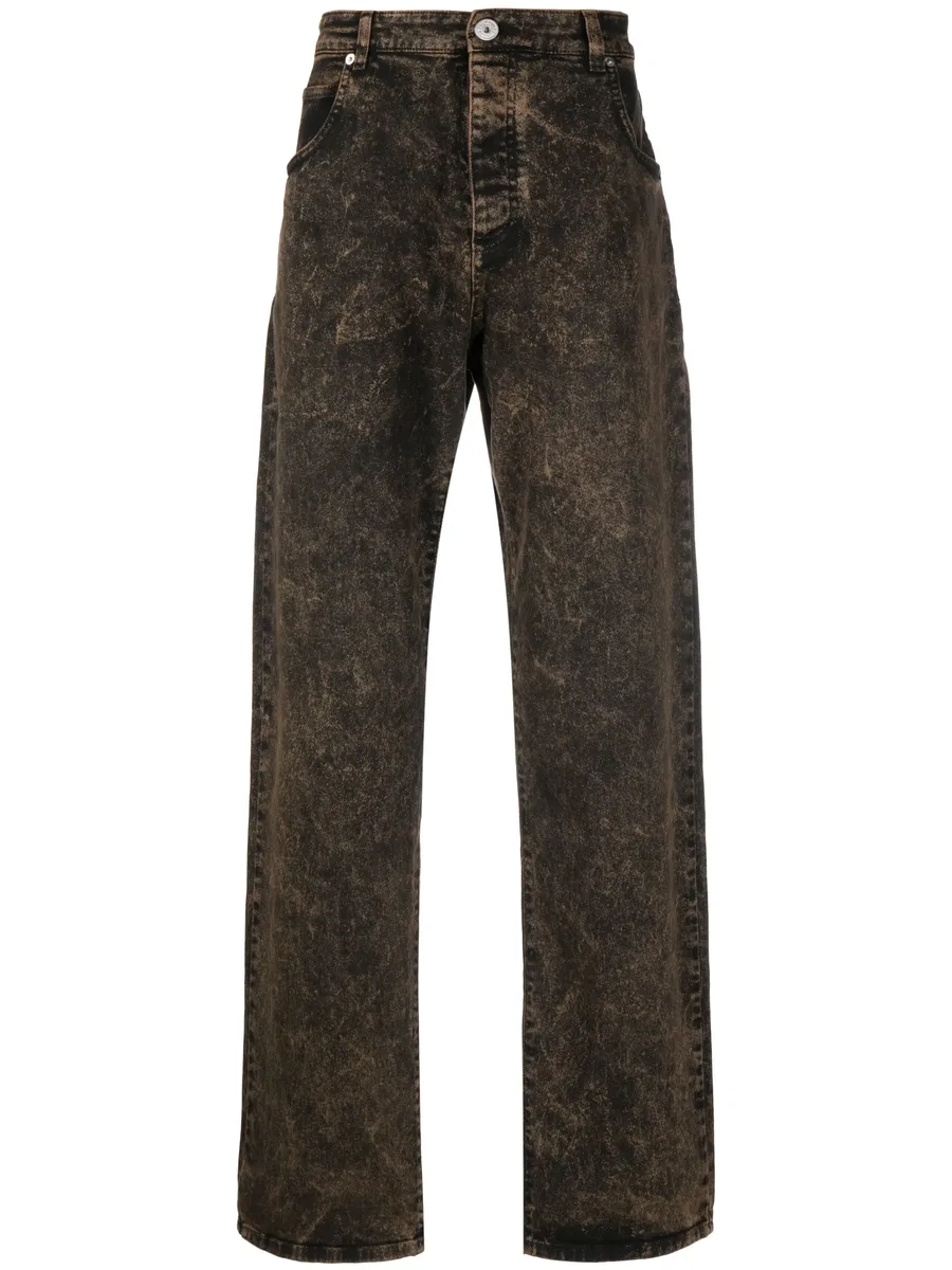 distressed-effect dnim jeans 1