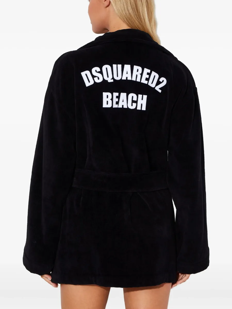 logo belted cover-up 6