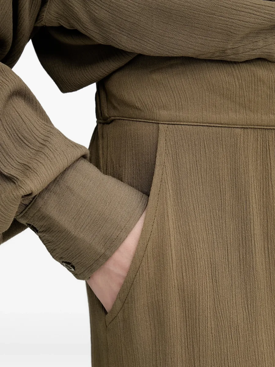 crinkled-effect palazzo pants 8