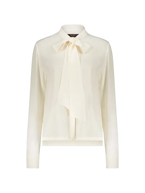 Shaila tie-neck button-up shirt