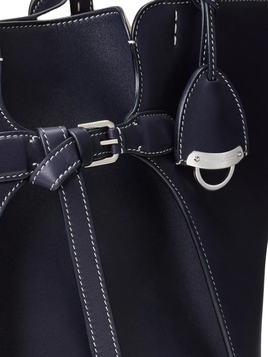 wood-handle leather tote bag 7
