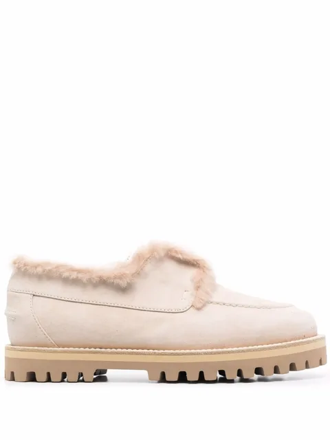 Yacht shearling-lined suede loafers
