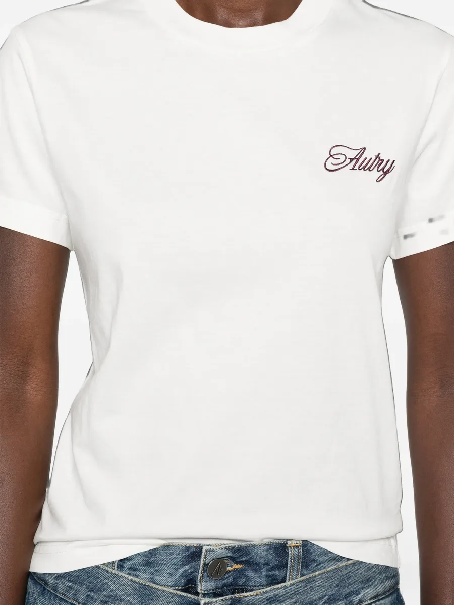 logo-embroidered T-shirt 5