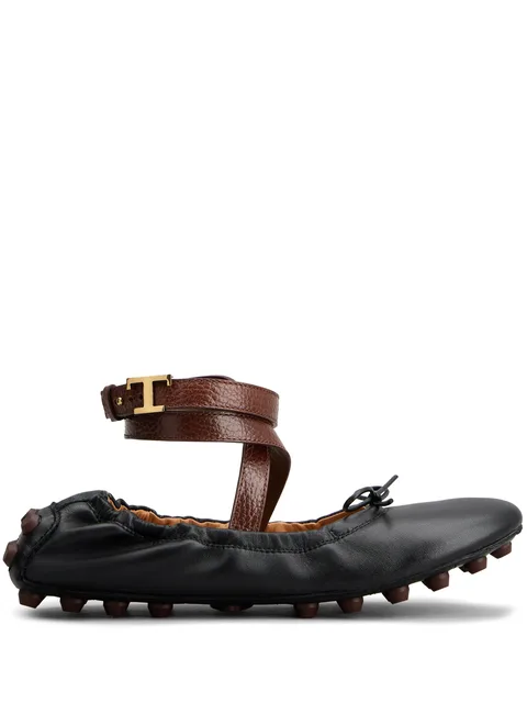 Gommino leather ballerina shoes