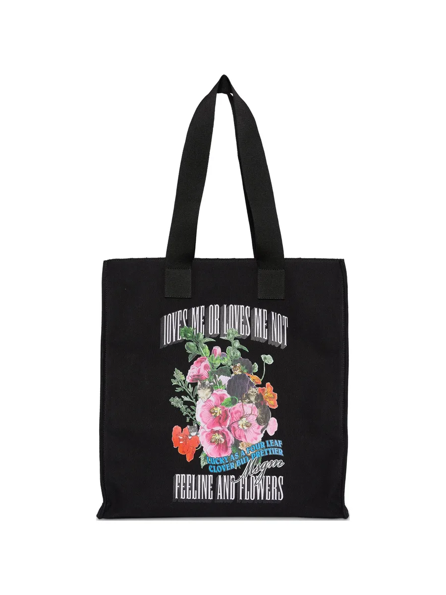 floral-print tote bag 1
