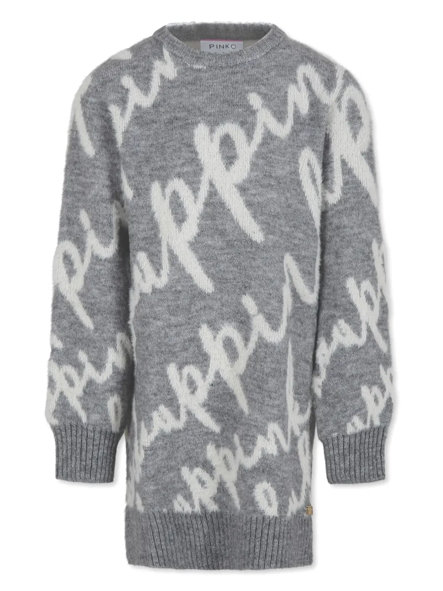 платье миди с логотипом 1
