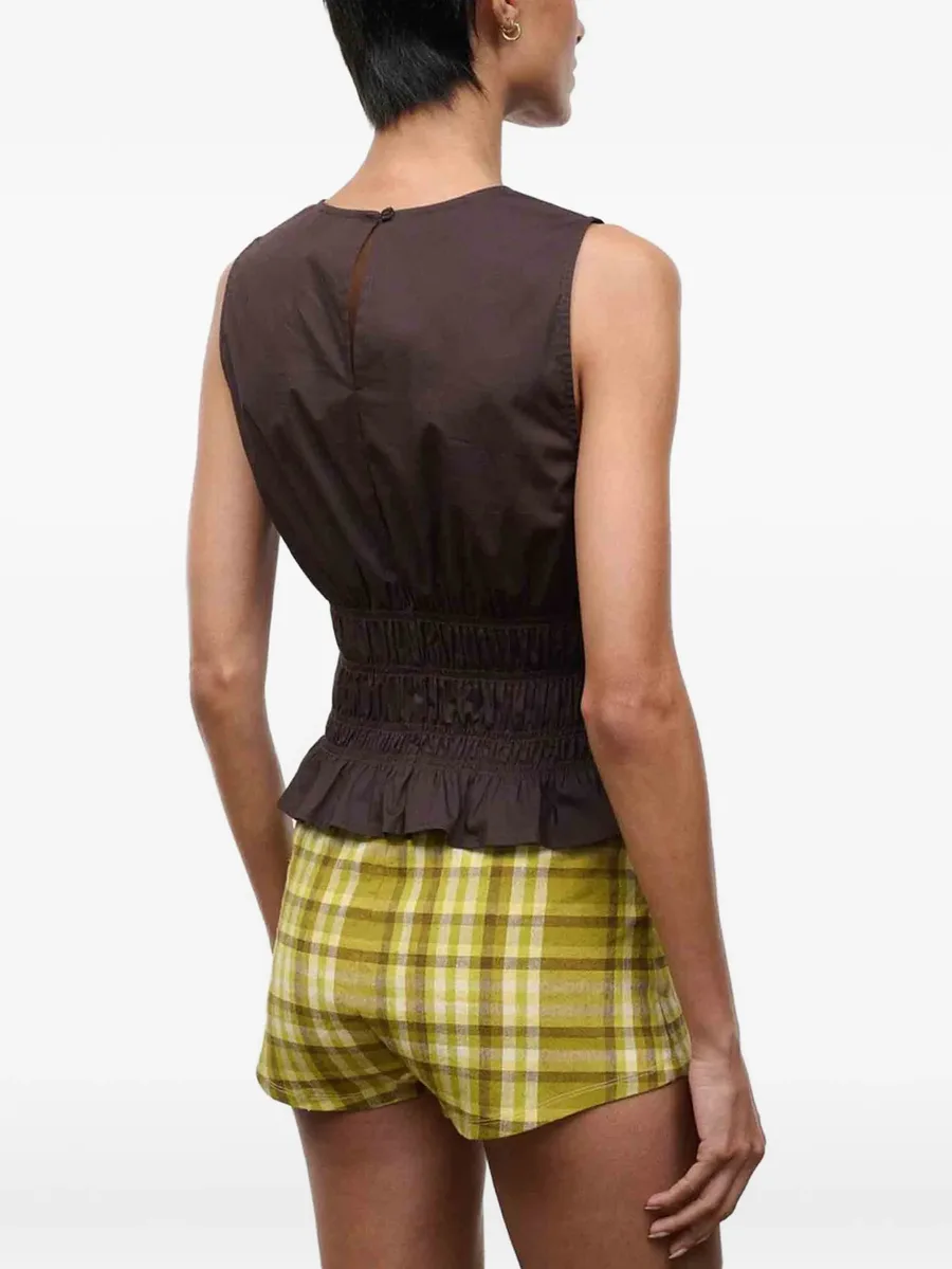 Culver shirred ruffled top 3