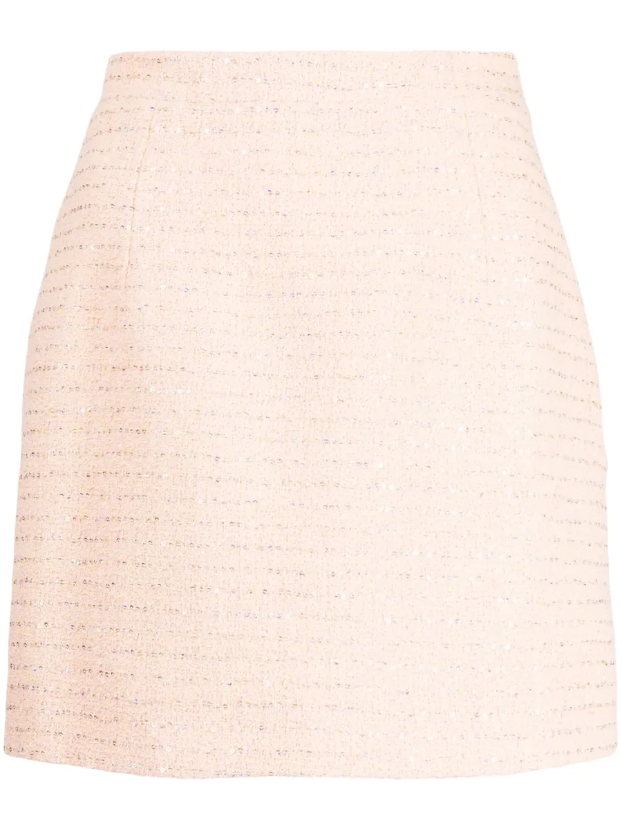 sequin-embellished tweed miniskirt 1