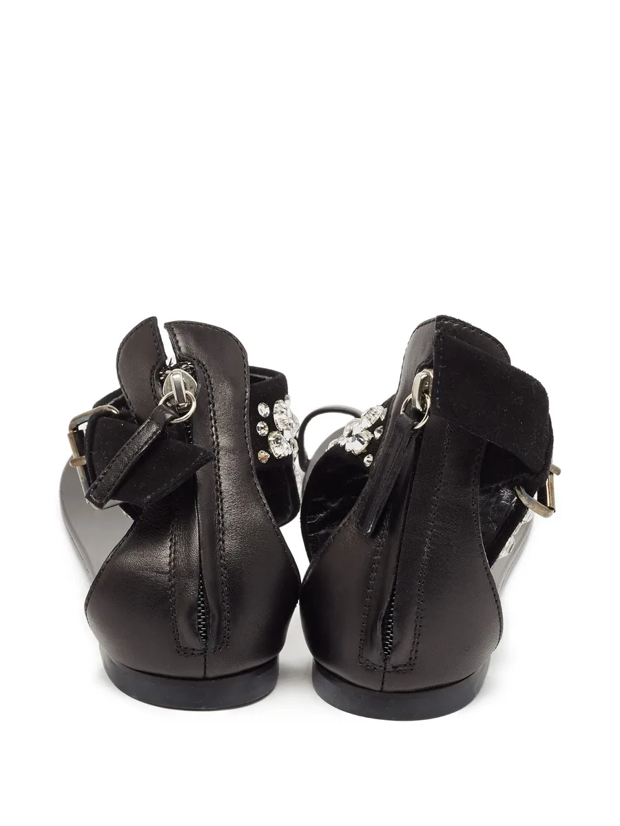 crystal-embellished flat sandals 7