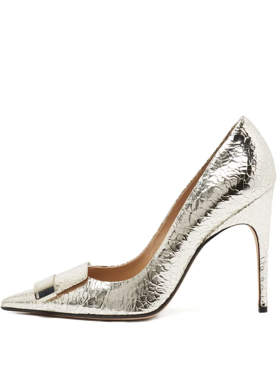 2024 croc-embossed buckle pumps 2