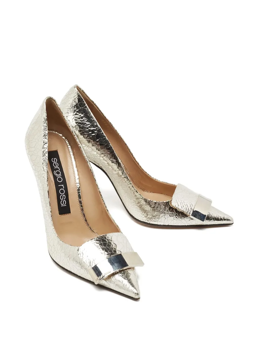 2024 croc-embossed buckle pumps 4