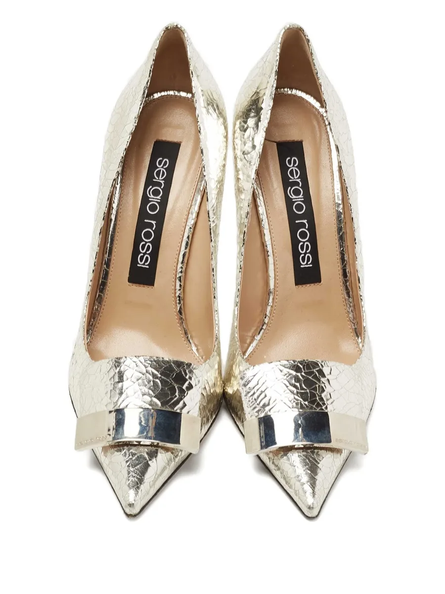 2024 croc-embossed buckle pumps 6
