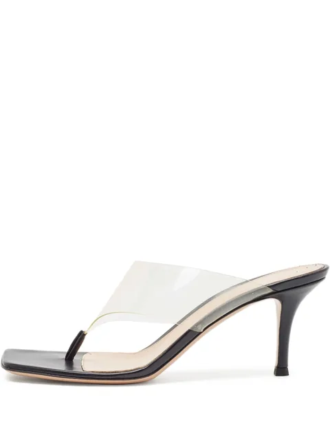 pre-owned 75mm transparent-strap sandals