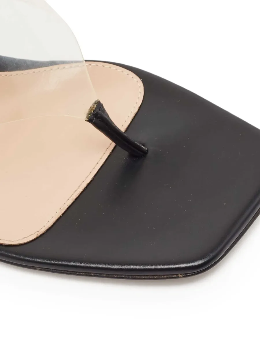 pre-owned 75mm transparent-strap sandals 12