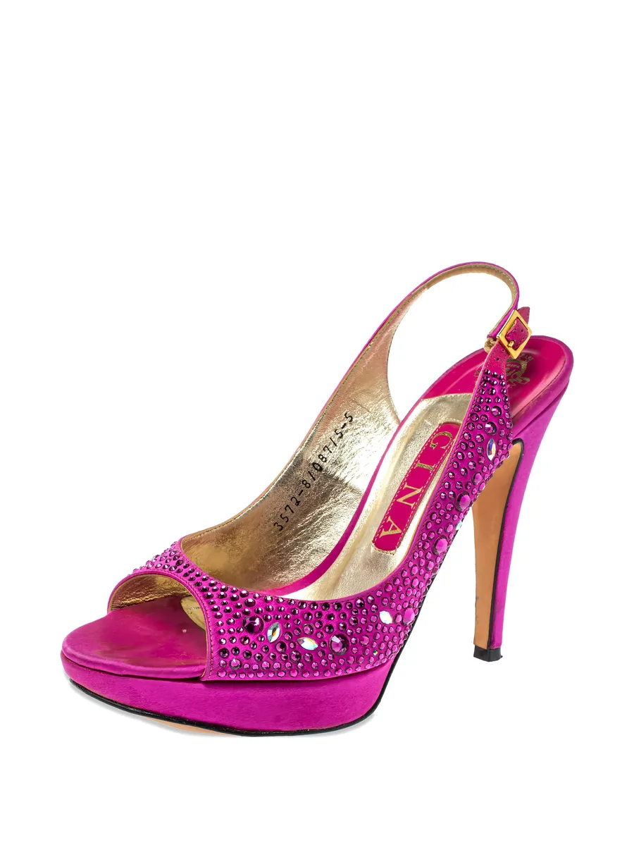 pre-owned 120mm rhinestone-embellished sandals 4