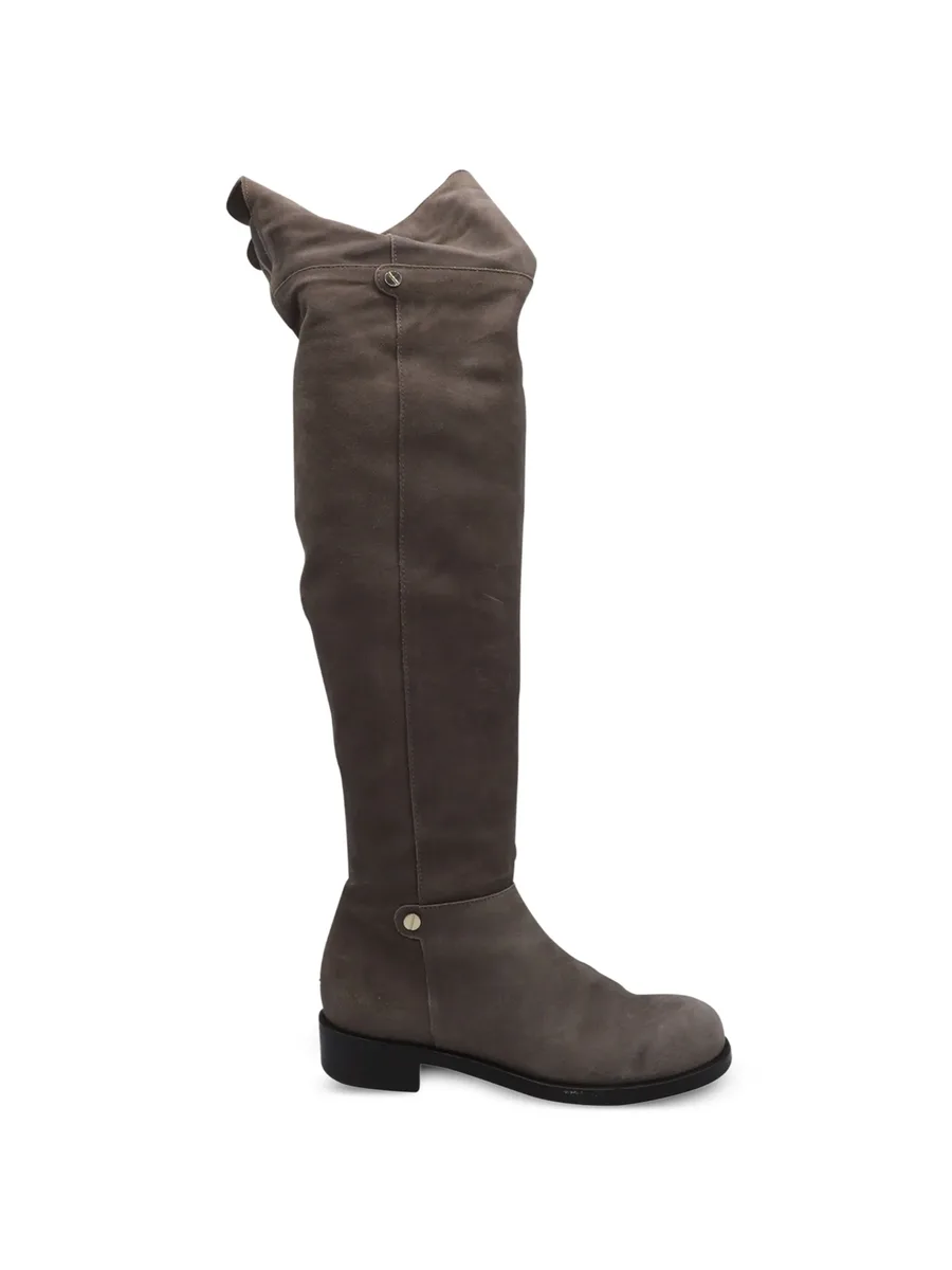 suede knee-length boots 1