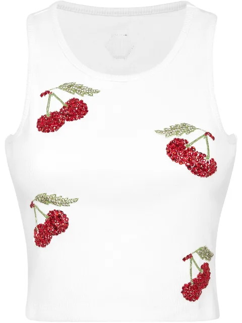 топ Cherries без рукавов