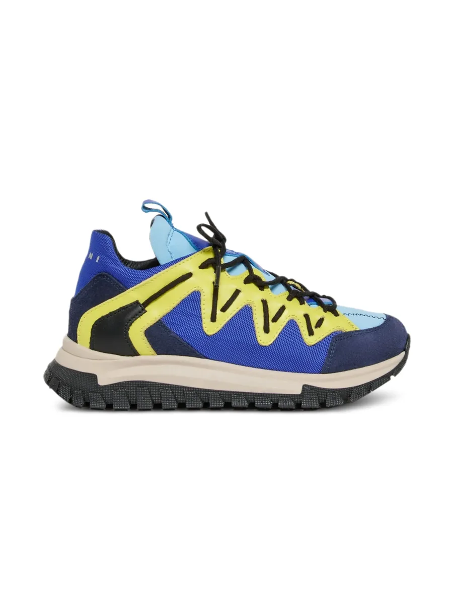 panelled lace-up sneakers 1