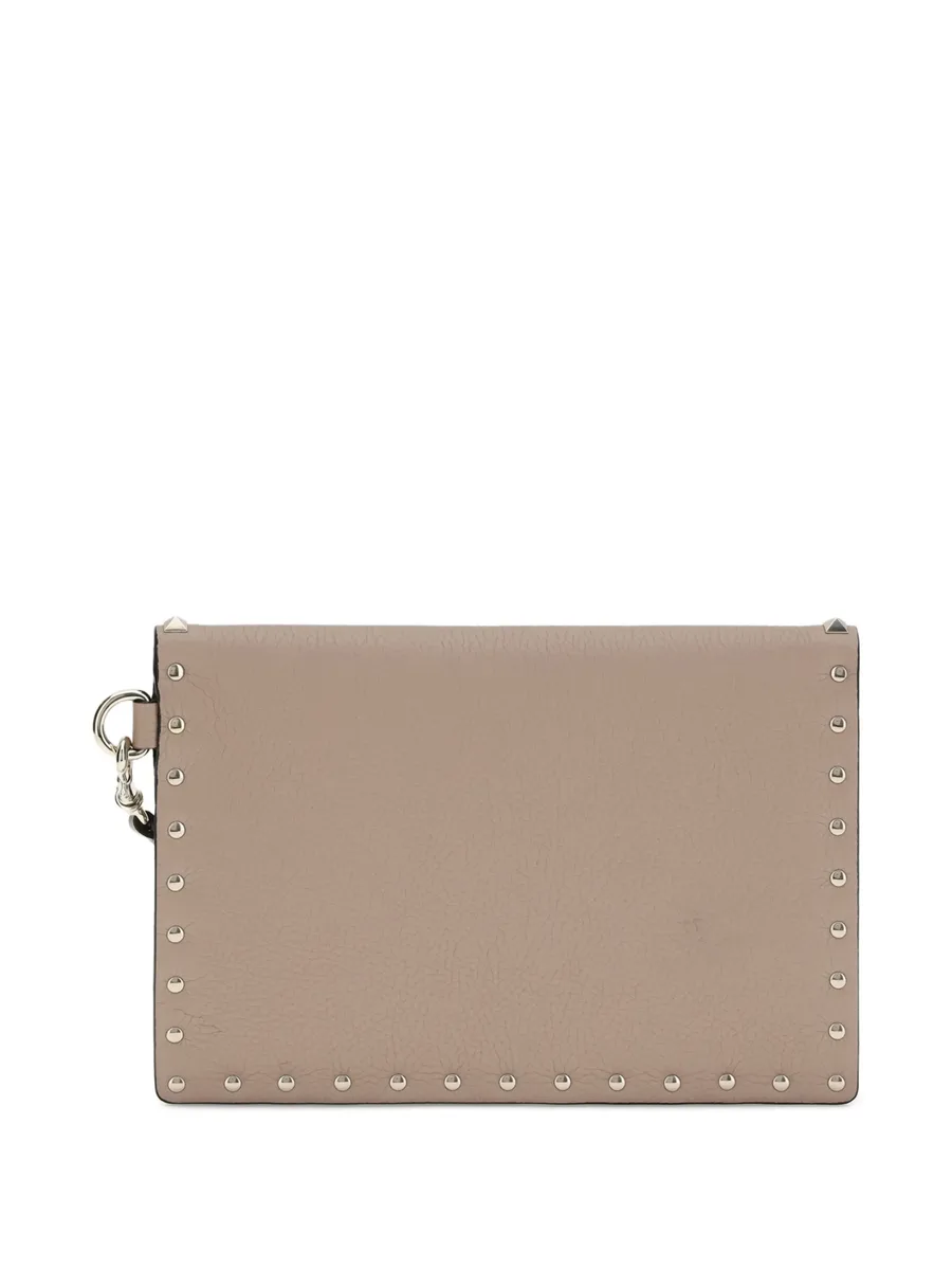 Rockstud leather clutch bag 3