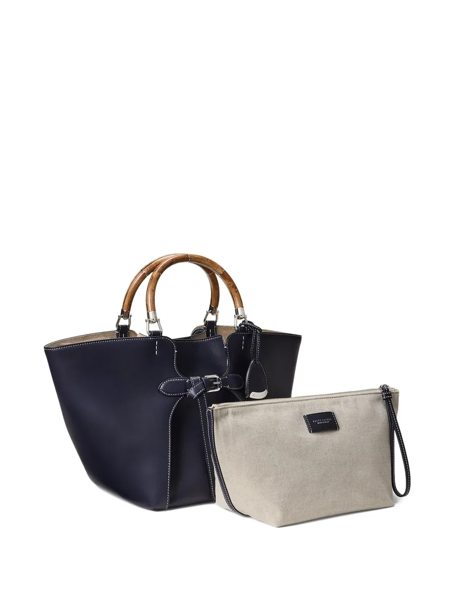 wood-handle leather tote bag 5