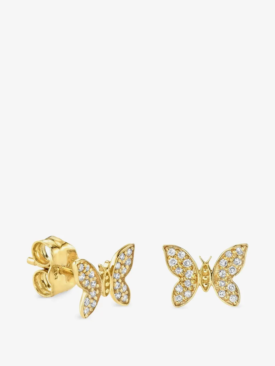 серьги Butterfly с бриллиантами 1