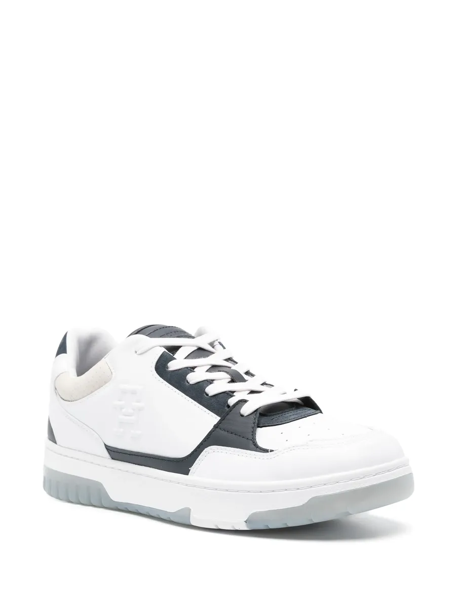 TH-embossed leather sneakers 3