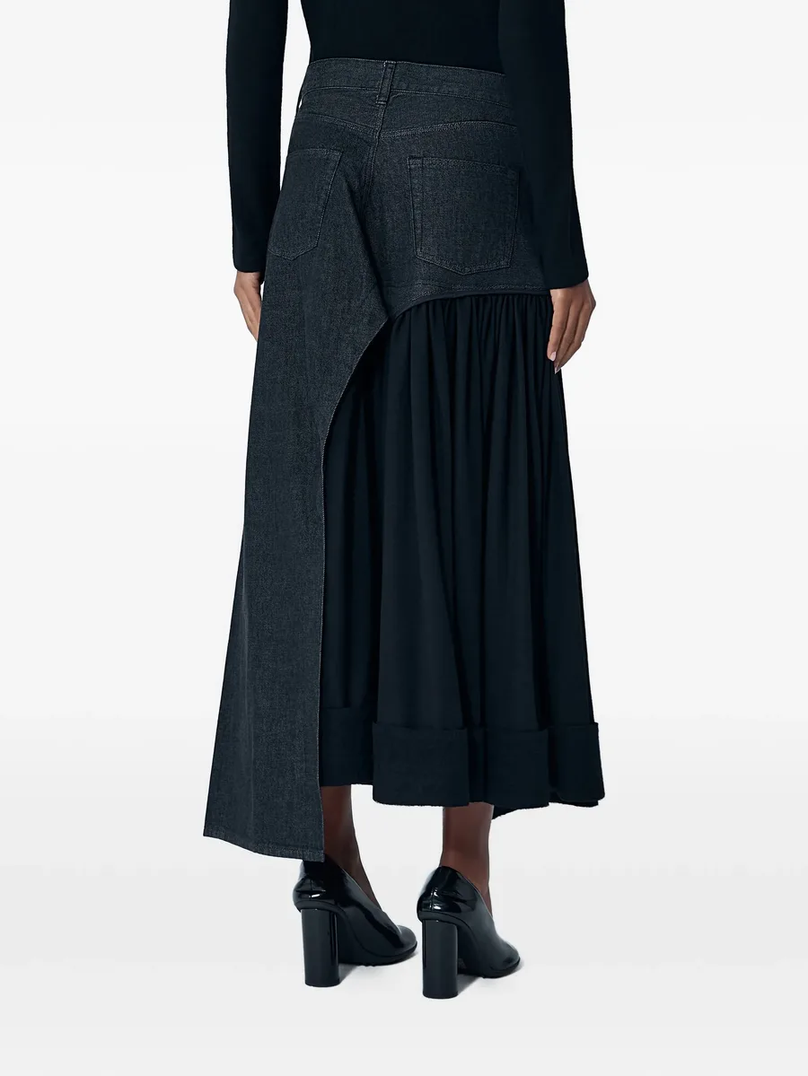 contrast-panel midi skirt 5