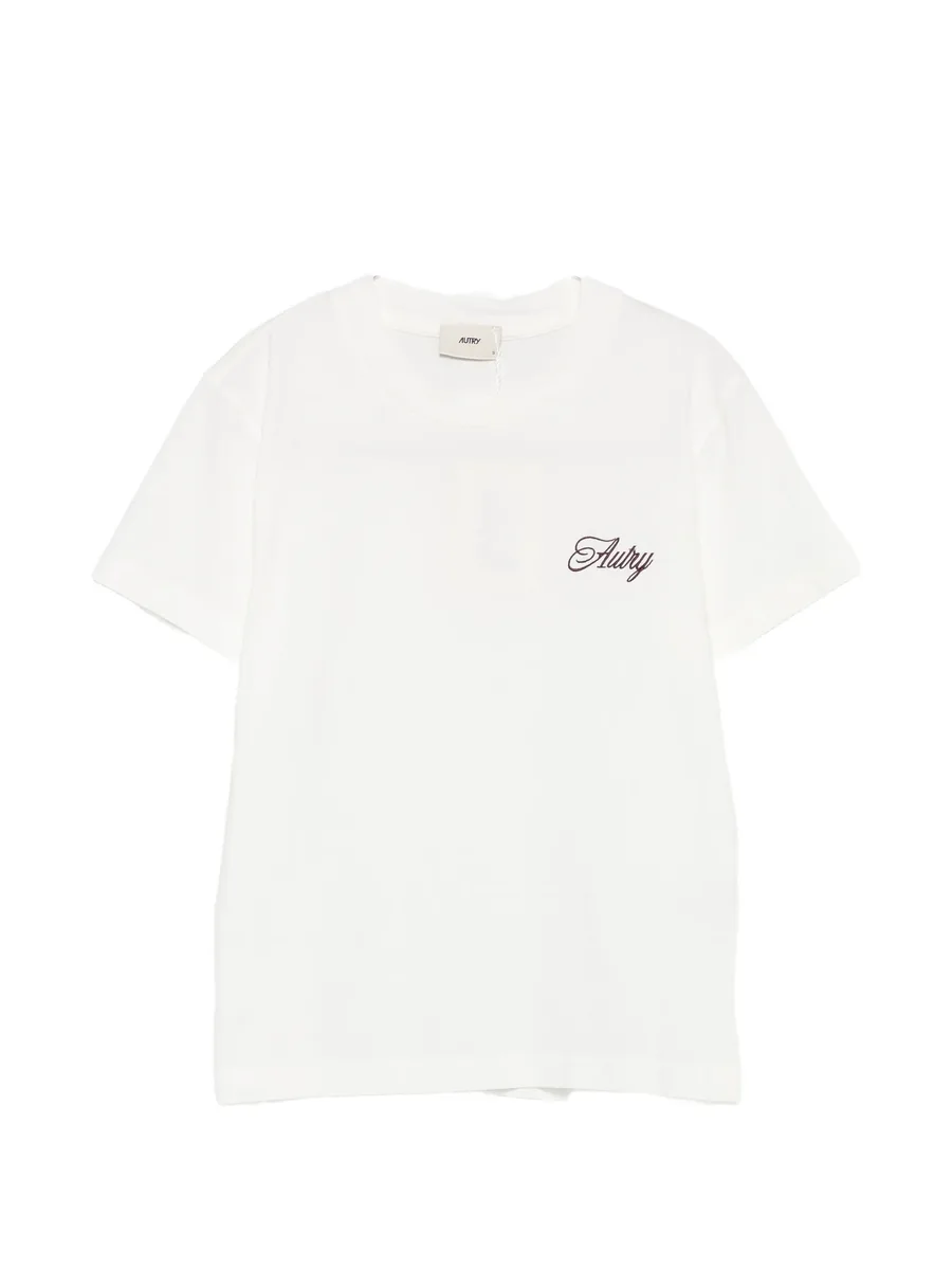 logo-embroidered T-shirt 1