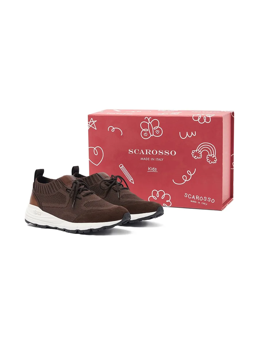 knit-textured lace-up sneakers 10