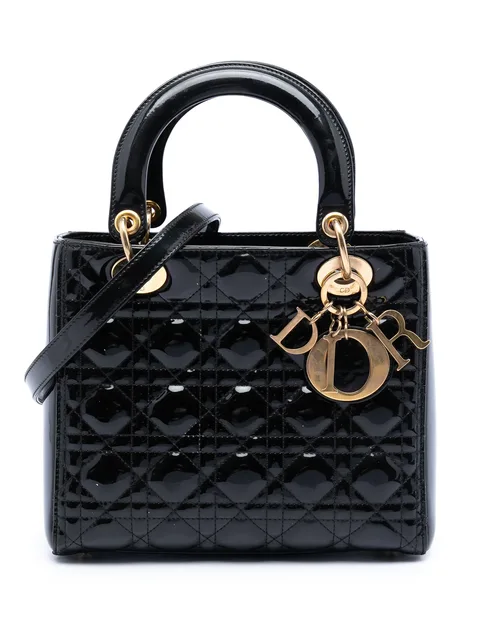сумка-сэтчел Patent Cannage Lady Dior среднего размера (2012 год)