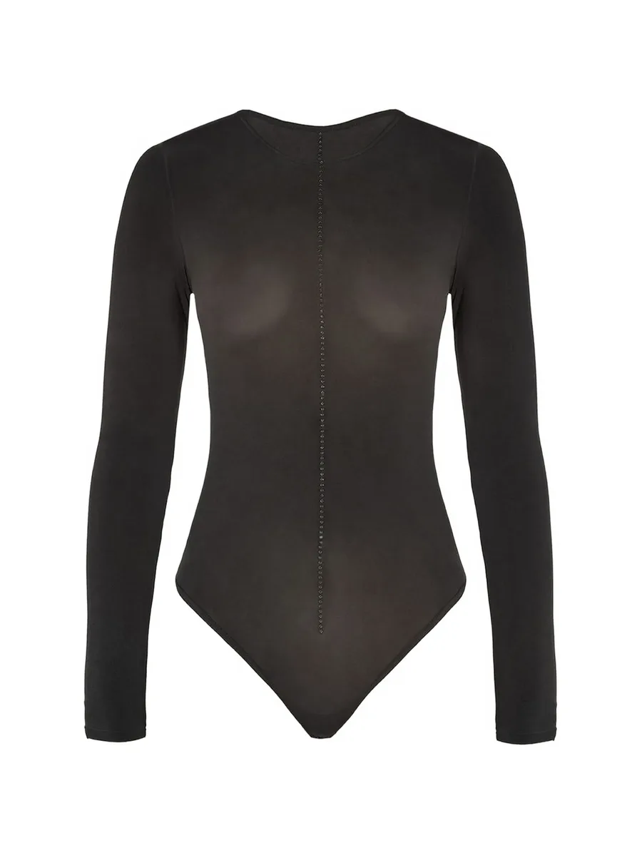 crystal-embellished seamless bodysuit 1