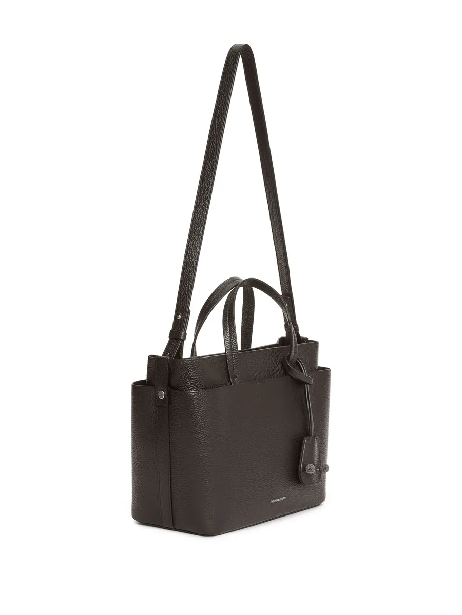 large pebble-leather tote bag 10