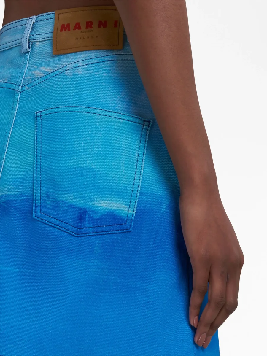 tie-dye A-line skirt 7