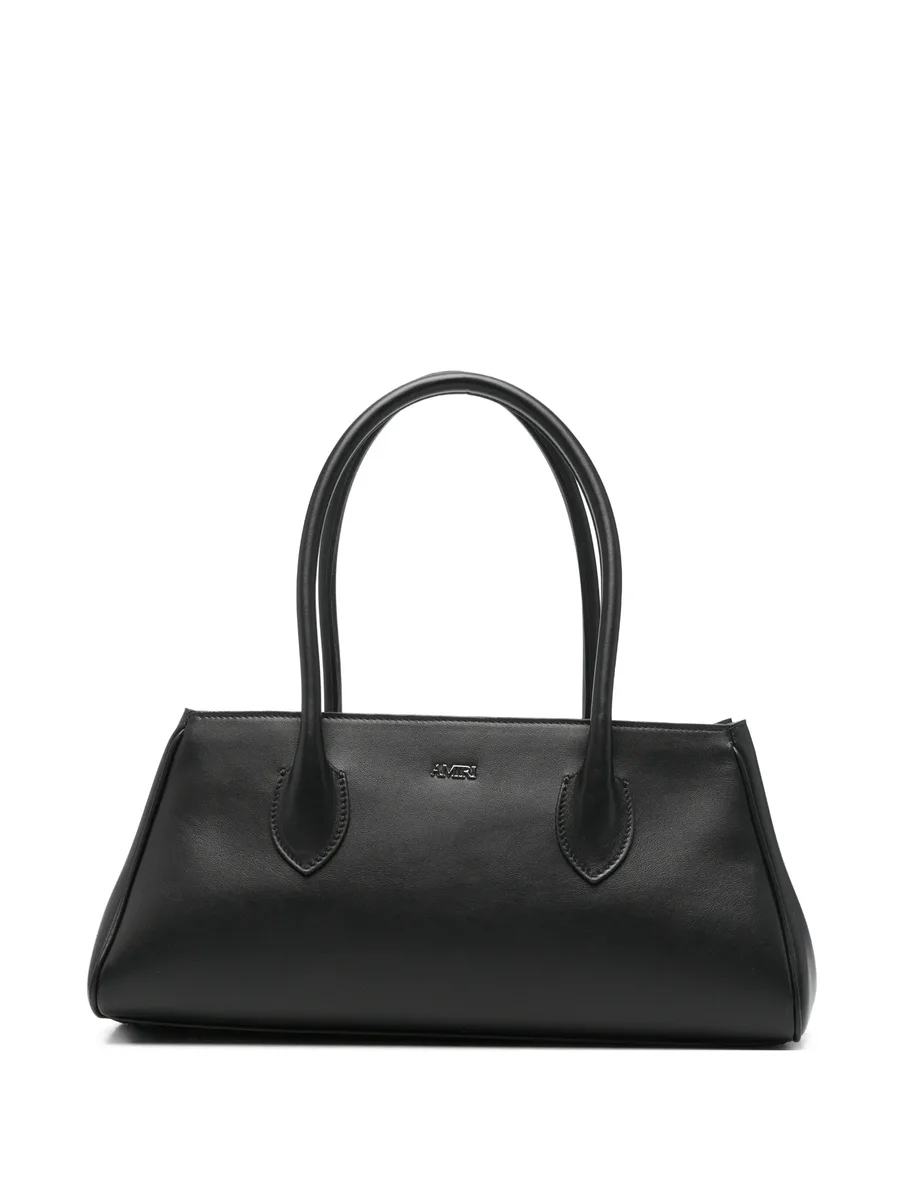 logo-plaque leather tote bag 2