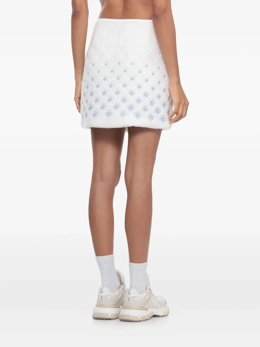 floral-motif A-line skirt 7