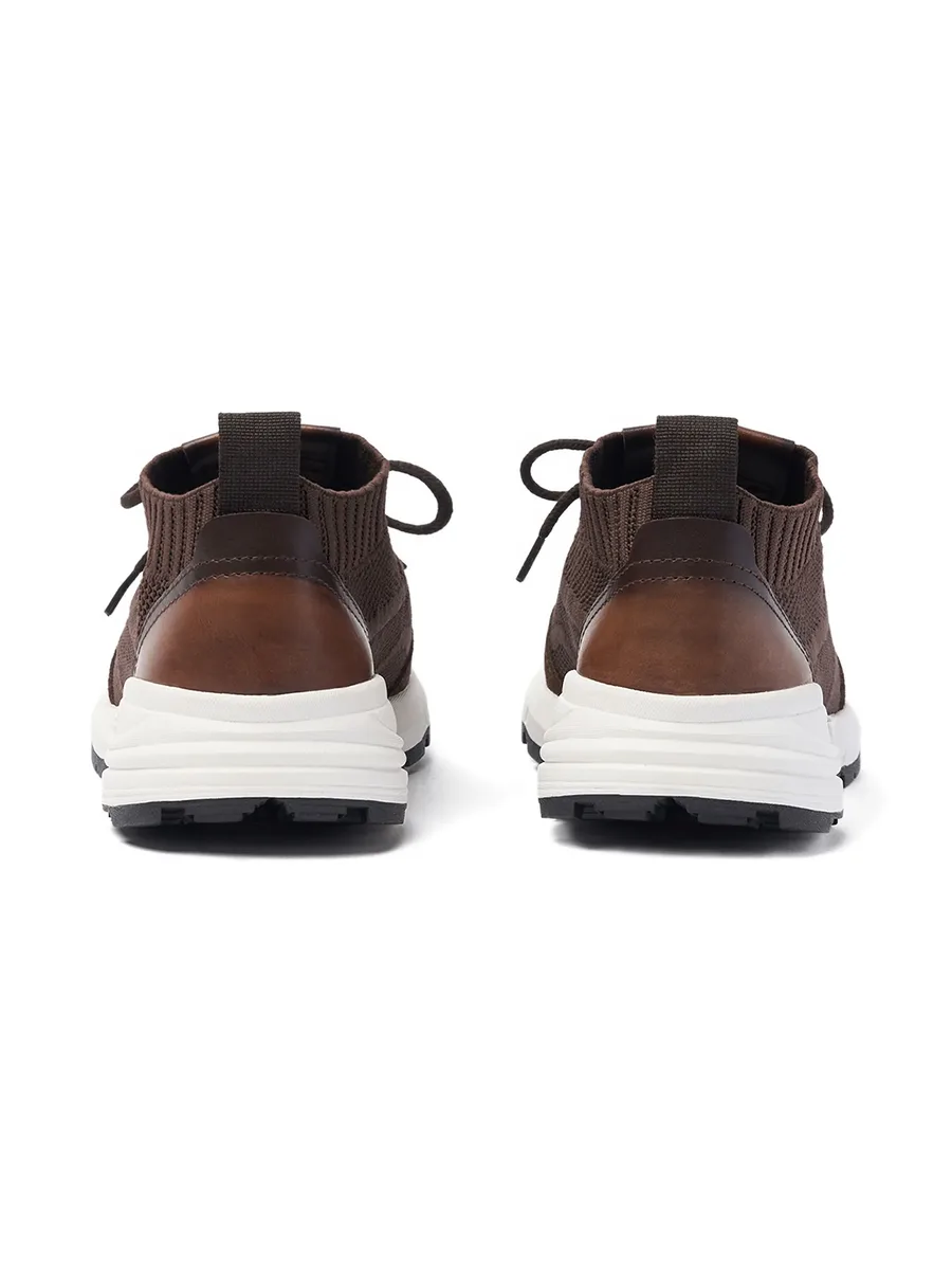 knit-textured lace-up sneakers 7