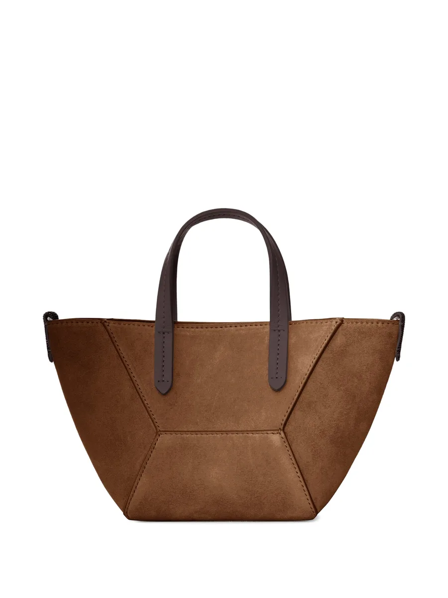 leather panelled tote bag 3