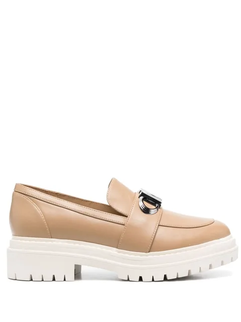 Parker logo-plaque leather loafers