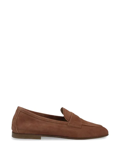 suede penny loafers