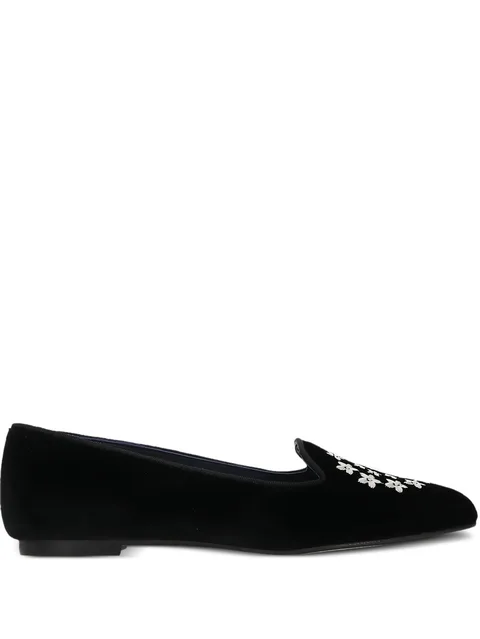 floral-embroidery loafers