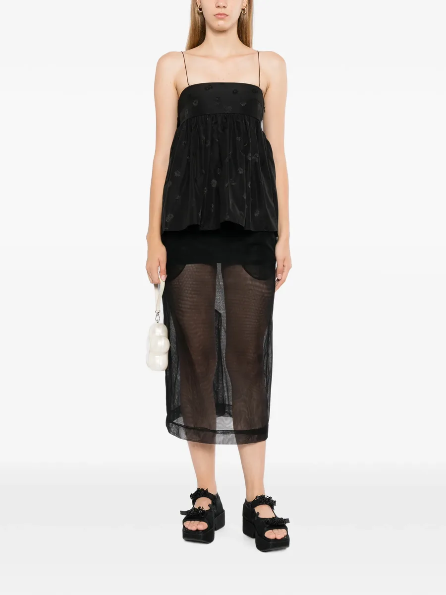 floral-embroidered empire-line top 2