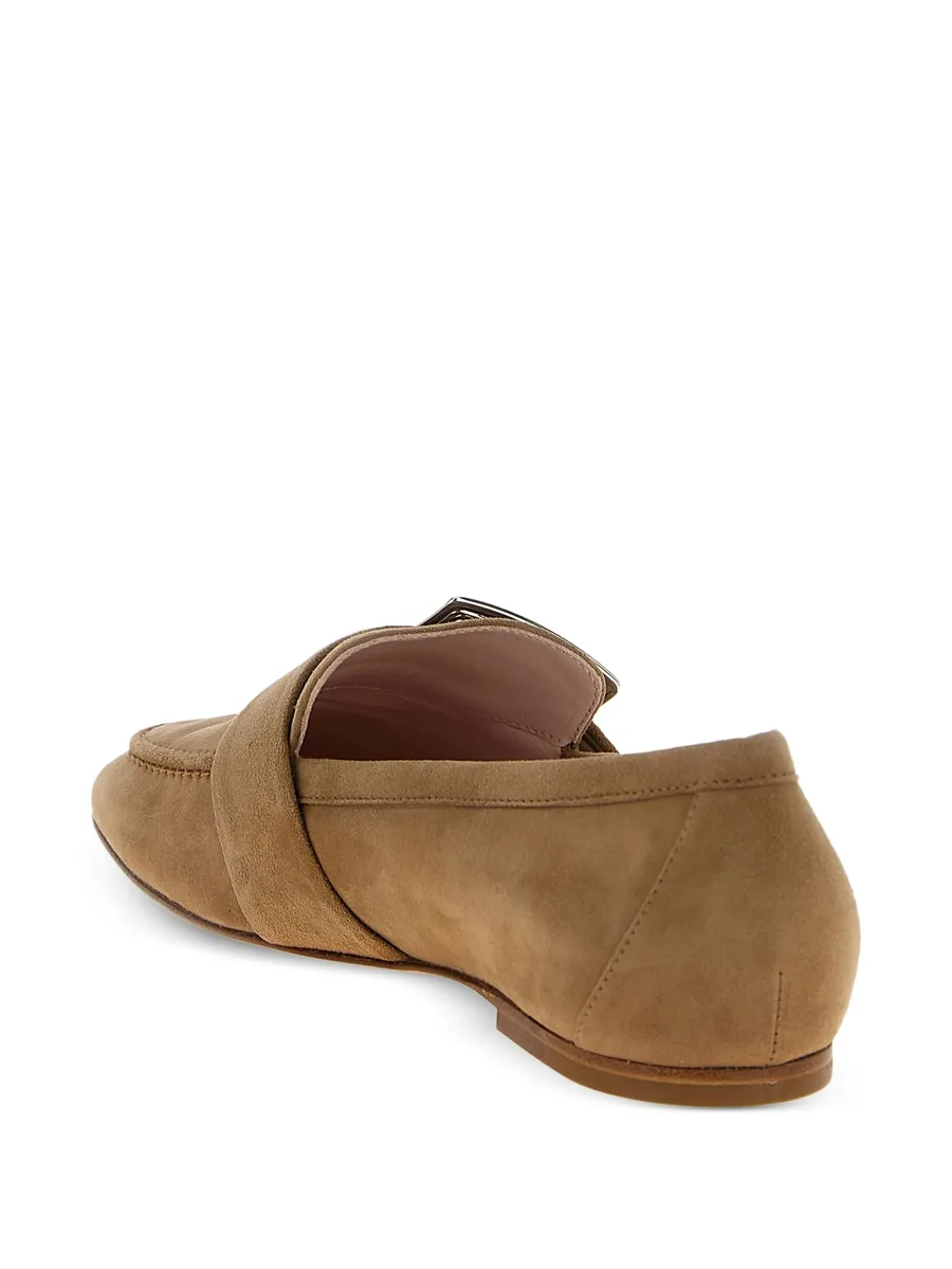 buckle-strap suede loafers 7