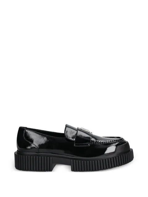 logo-plaque loafers