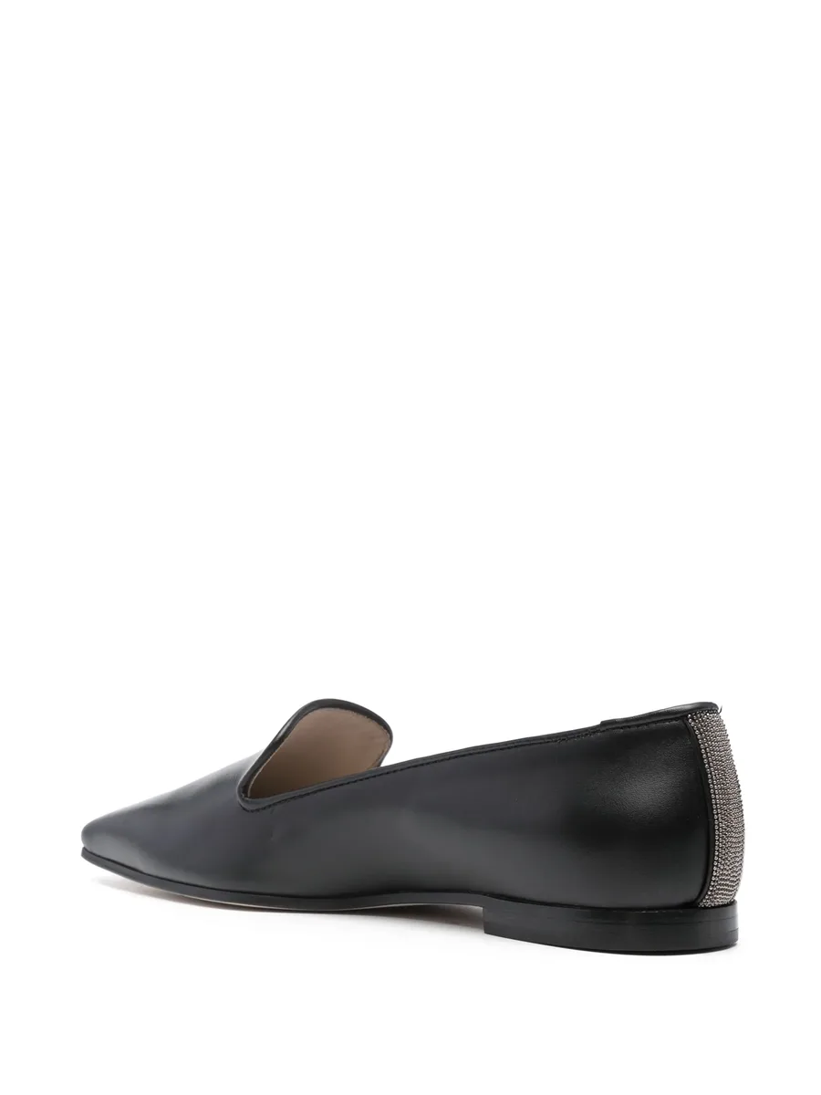 rhinestone-embellished leather loafers 6