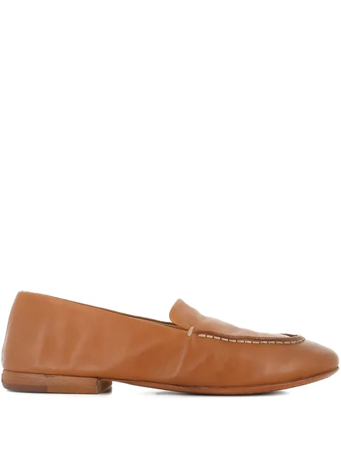 topstitch detail loafers