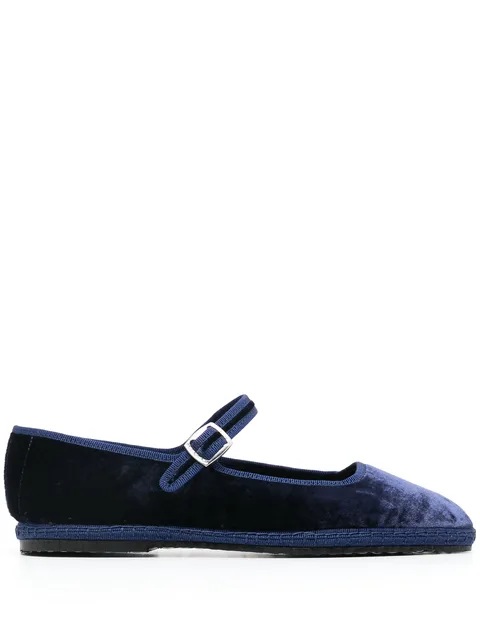 Petra velvet ballerina shoes