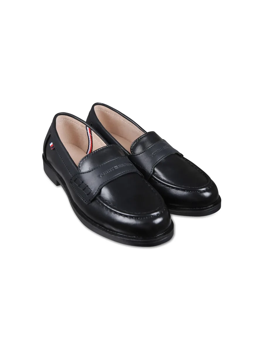 logo-debossed leather loafers 2