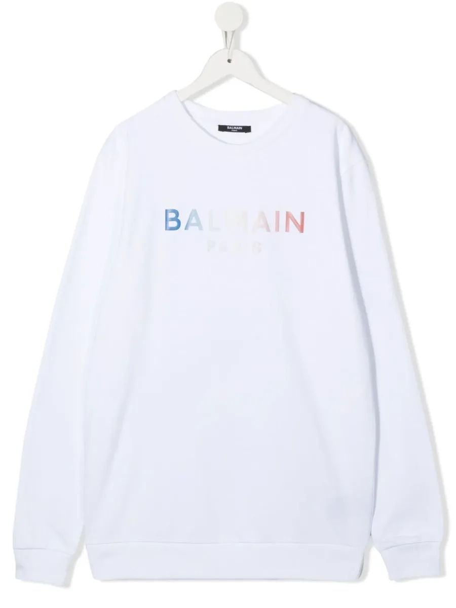 TEEN logo-print crew neck sweatshirt 1
